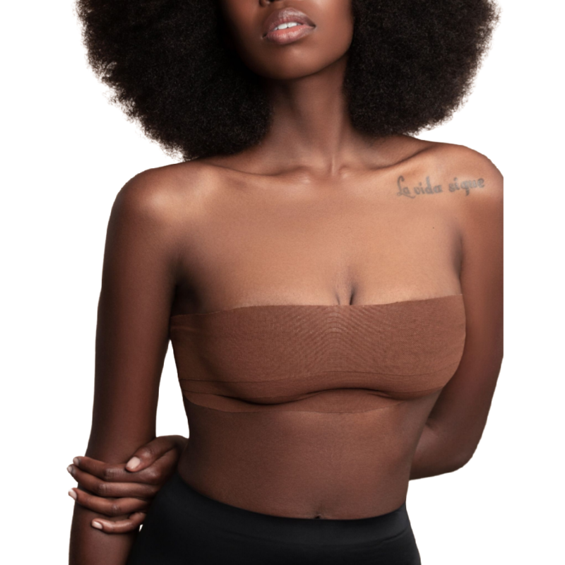 BYE-BRA - NASTRO CORPO 5 M X 6,5 CM + 3 PAIA DI COPRI CAPEZZOLI MARRONE – Accessori Reggiseni – foto 5