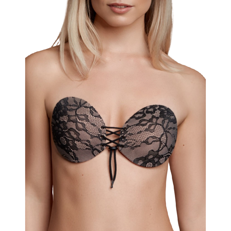 BYE-BRA - REGGISENO ADESIVO INTRECCIATO E RICAMATO COPPA A – Reggiseni