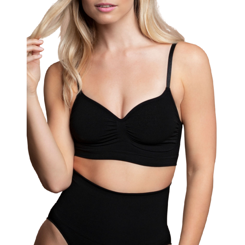 BYE-BRA - MEDIUM CONTROL REGGISENO SENZA CUCITURE NERO MISURARE S – Reggiseni