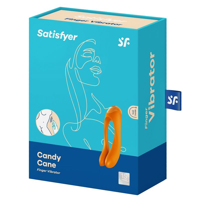 SATISFYER - VIBRATORE DA DITO CANDY CANE ARANCIONE – Per il clitoride – foto 2