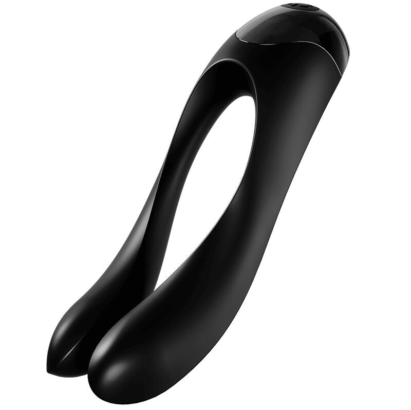 SATISFYER - VIBRATORE DA DITO CANDY CANE NERO – Per il clitoride