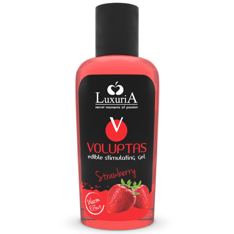 INTIMATELINE LUXURIA - VOLUPTAS GEL DA MASSAGGIO ALIMENTARE EFFETTO RISCALDANTE - FRAGOLA 100 ML – Con effetto termico