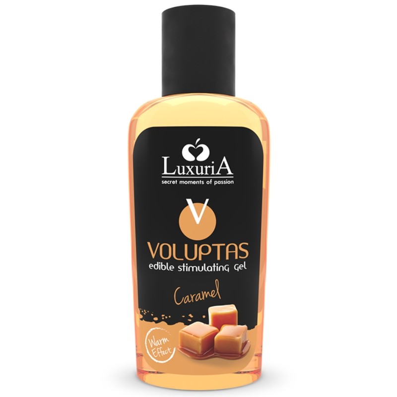 INTIMATELINE LUXURIA - VOLUPTAS GEL DA MASSAGGIO ALIMENTARE EFFETTO RISCALDANTE - CARAMEL 100 ML – Con effetto termico