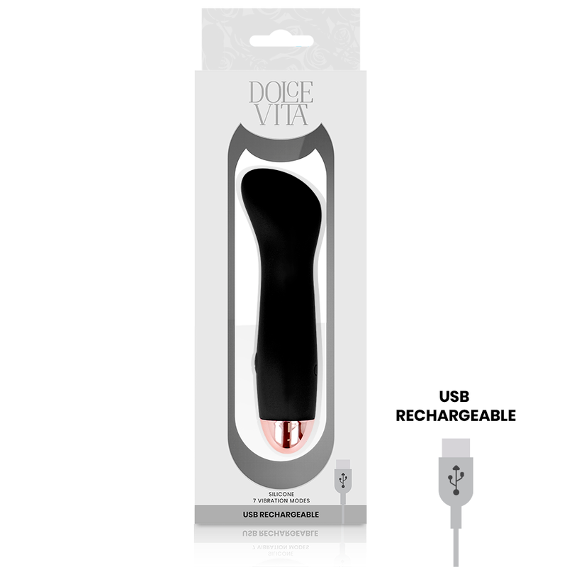 DOLCE VITA - VIBRATORE RICARICABILE ONE BLACK 10 VELOCITÀ – Mini vibratori – foto 4