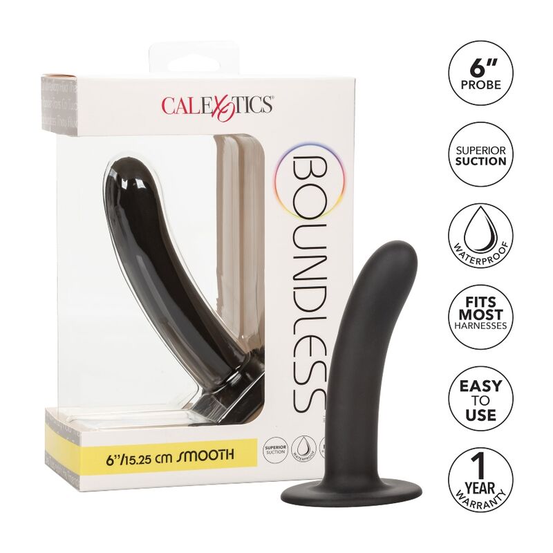 CALEXOTICS - DILDO BOUNDLESS 15.25 CM COMPATIBILE CON LIMBRACATURA LISCIO – Dildo con punto G – foto 2