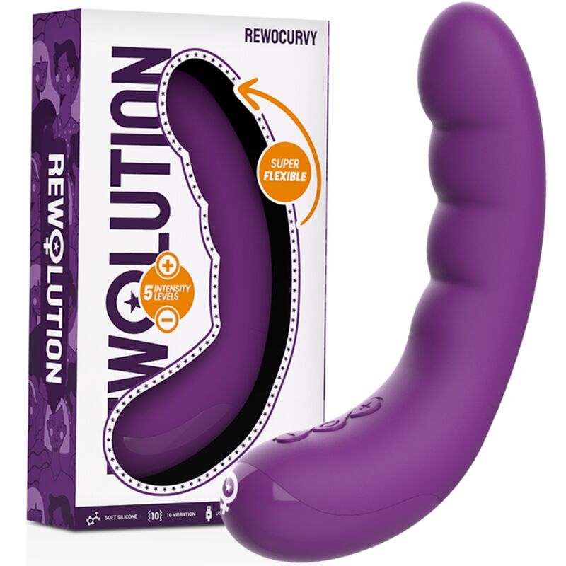 REWOLUTION - VIBRATORE FLESSIBILE RICARICABILE REWOCURVY – Rotatori vibranti