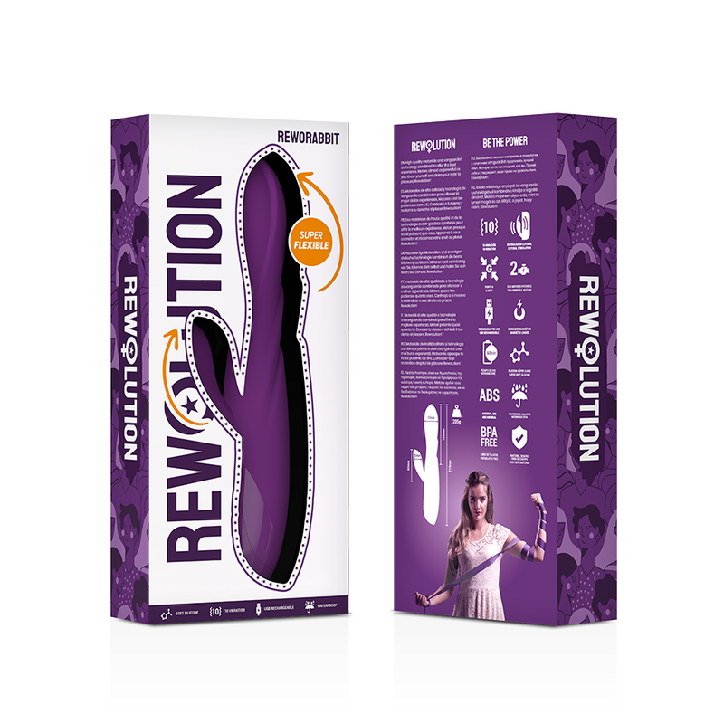 REWOLUTION - REWORABBIT VIBRATORE FLESSIBILE CON CONIGLIO – Classici vibratori anali o vaginali – foto 7