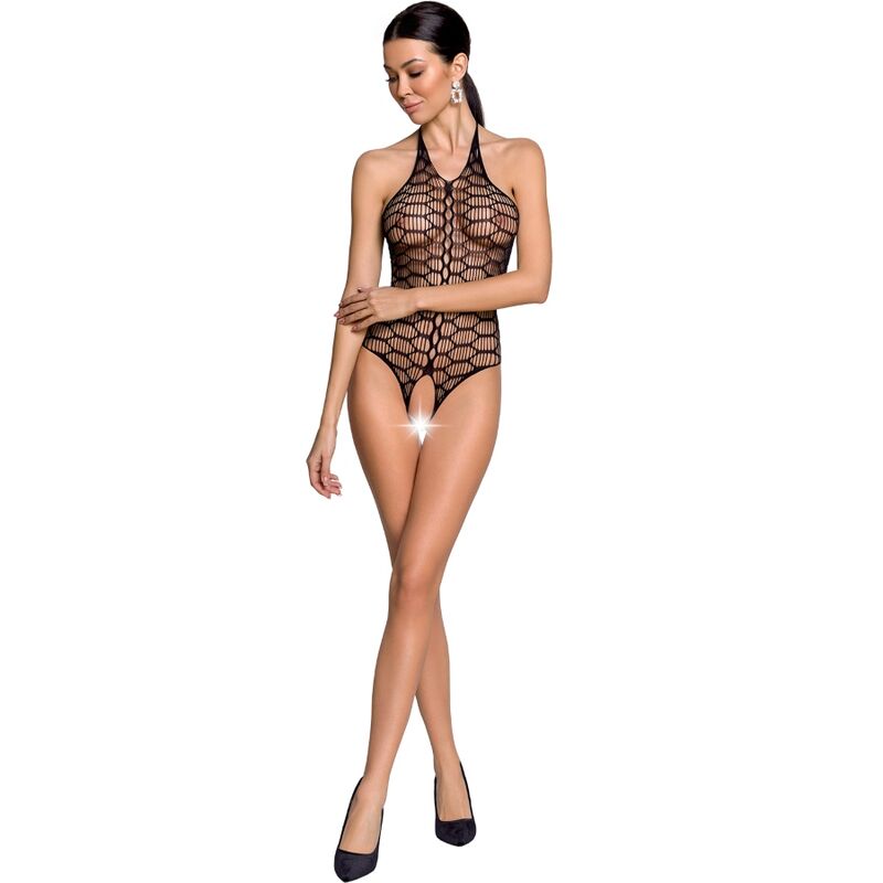 PASSION - WOMAN BS087 BODYSTOCKING NERO TAGLIA UNICA – Body senza cavallo