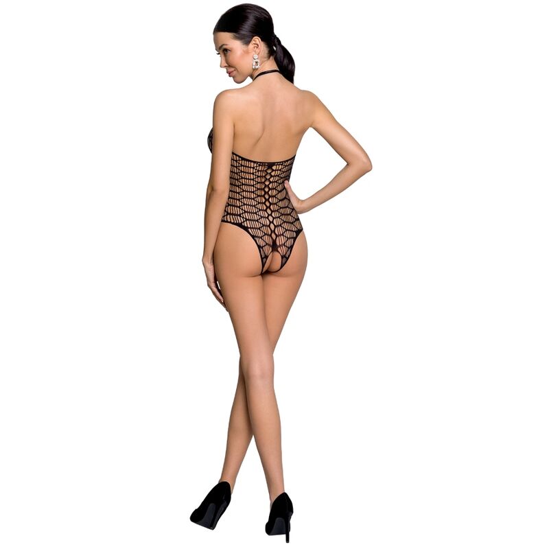 PASSION - WOMAN BS087 BODYSTOCKING NERO TAGLIA UNICA – Body senza cavallo – foto 2