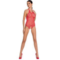 PASSION - WOMAN BS087 BODYSTOCKING ROSSO TAGLIA UNICA – Body senza cavallo
