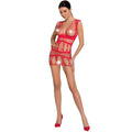 PASSION - WOMAN BS089 BODYSTOCKING ROSSO TAGLIA UNICA – Abiti sexy