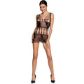 PASSION - WOMAN BS090 BODYSTOCKING NERO TAGLIA UNICA – Abiti sexy