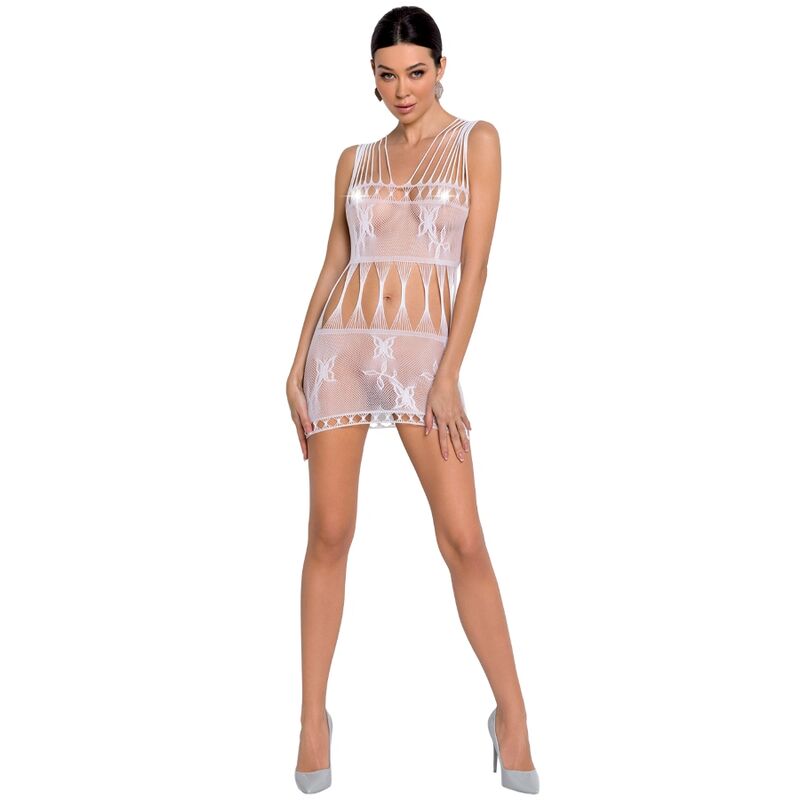 PASSION - WOMAN BS090 BODYSTOCKING BIANCO TAGLIA UNICA – Abiti sexy