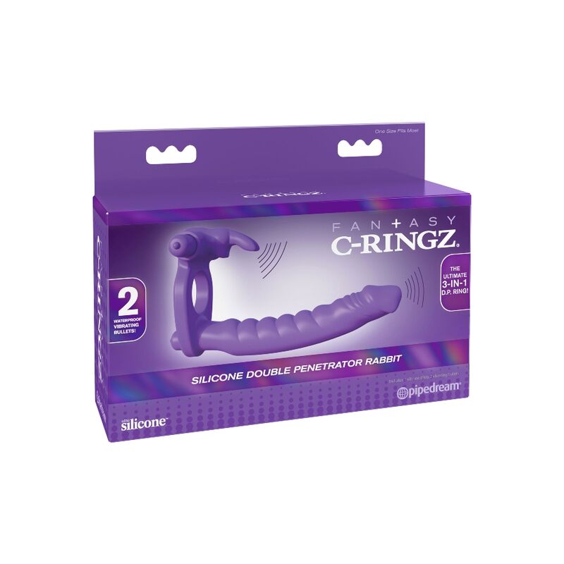 FANTASY C-RINGZ - SILICONE DOPPIO VIBRATORE CONIGLIO – Cockring con vibrazione – foto 6