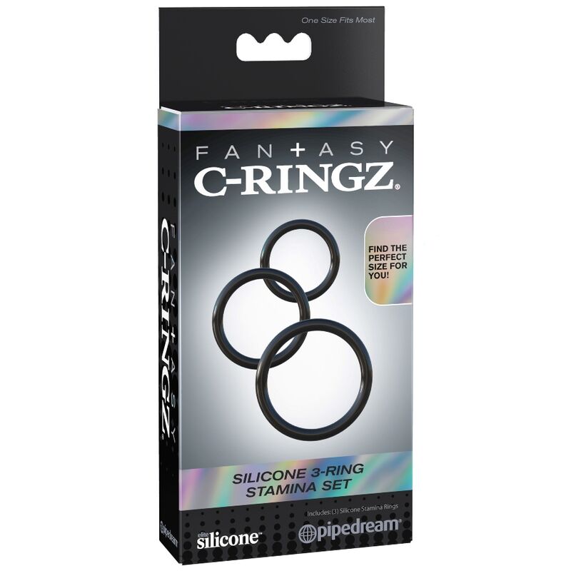 FANTASY C-RINGZ - SET 3 ANELLI STAMINA IN SILICONE – Cockring senza vibrazione – foto 3