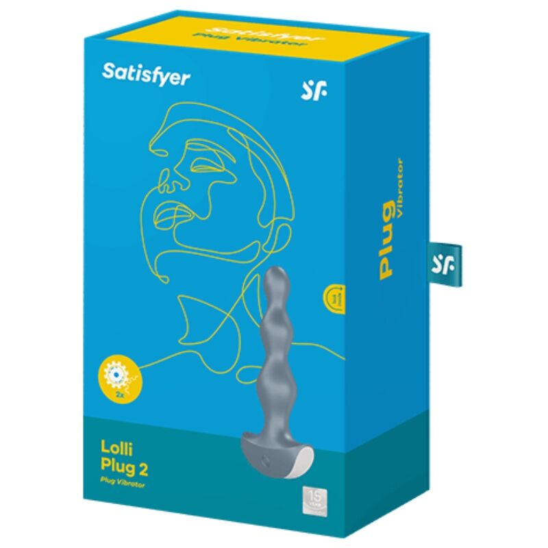 SATISFYER - VIBRATORE LOLLI PLUG 2 GRIGIO – Tappi anali – foto 3