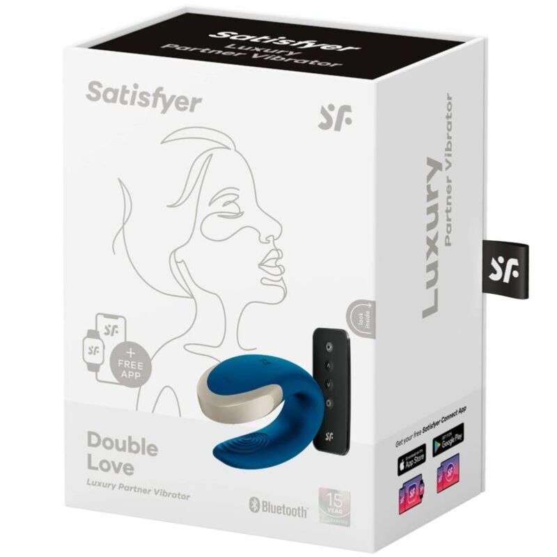 SATISFYER - VIBRATORE DOUBLE LOVE PARTNER DI LUSSO BLU – Telecomando – foto 5