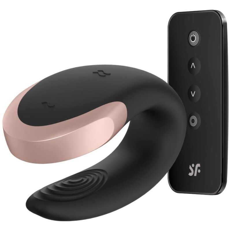 SATISFYER - VIBRATORE DOUBLE LOVE PARTNER DI LUSSO NERO – Telecomando