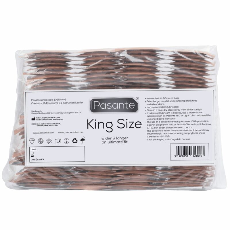 PASANTE - PRESERVATIVI KING SIZE BAG 144 UNIT – Taglia XL (grande)