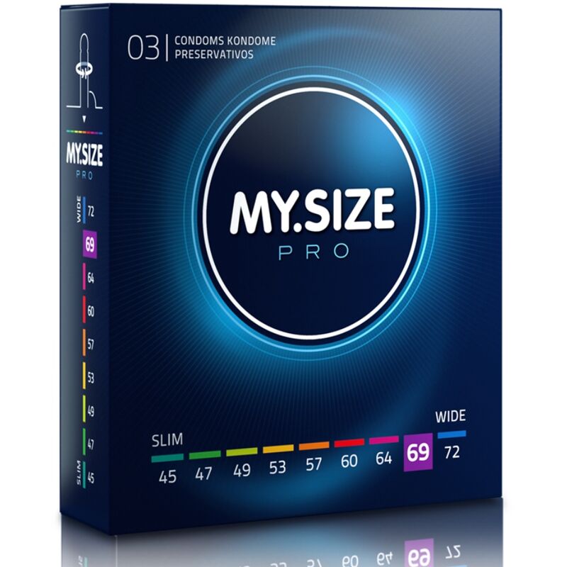 MY SIZE - PRO PRESERVATIVI 69 MM 3 UNIT – Taglia XL (grande)