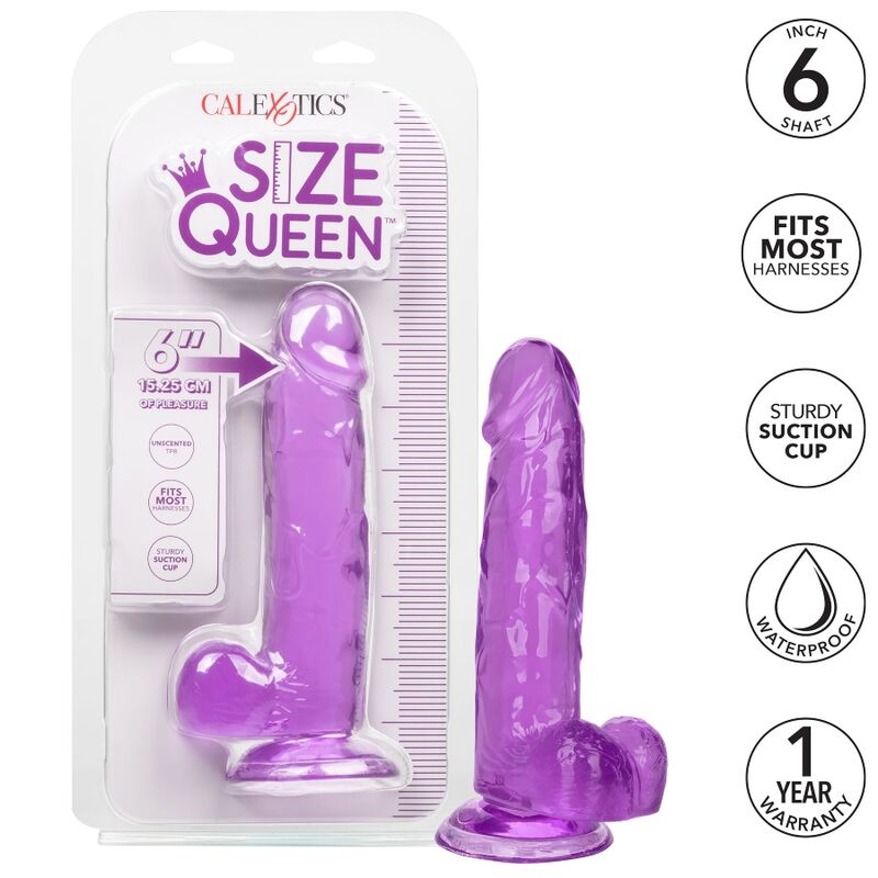 CALEXOTICS - DILDO REGINA TAGLIA VIOLA 15.3 CM – Falli senza vibrazioni – foto 2