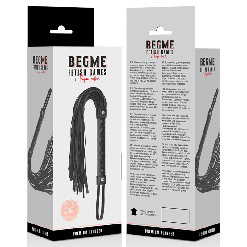 BEGME - BLACK EDITION FLOGGER IN PELLE VEGANA – Fruste BDSM – foto 5