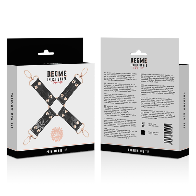 BEGME - BLACK EDITION HOG TIE IN PELLE VEGAN – Sistemare le manette – foto 5