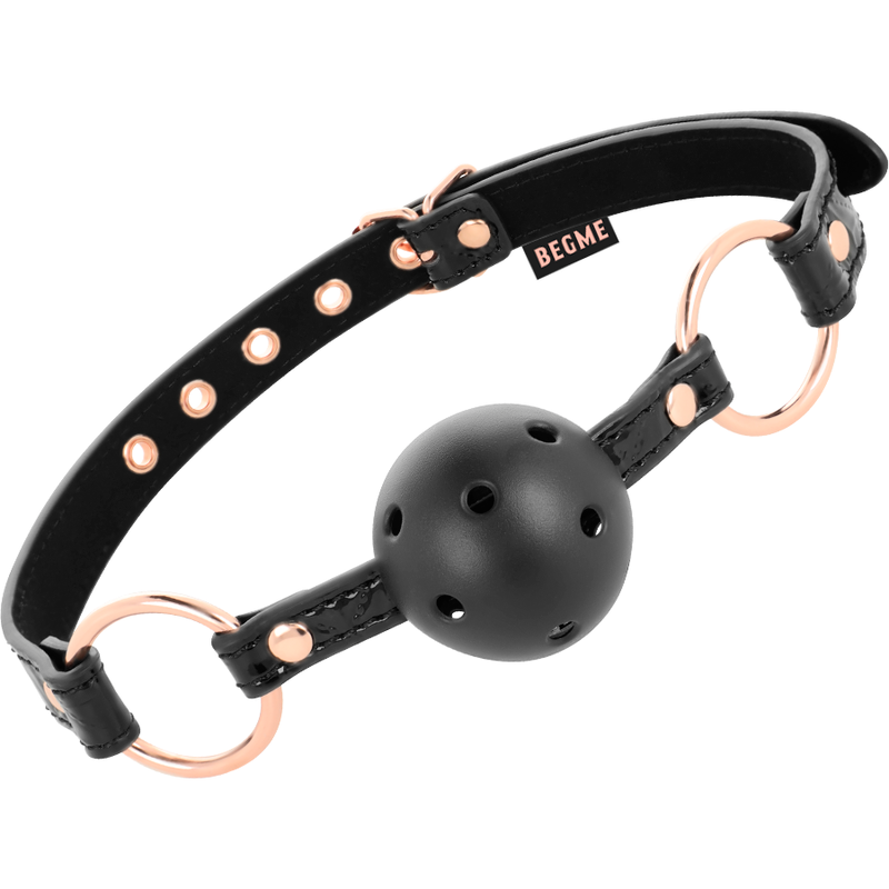 BEGME - BLACK EDITION BALL GAG VEGAN IN PELLE – Mascelle