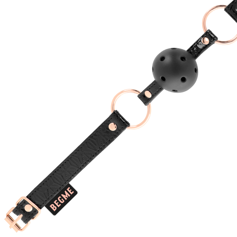 BEGME - BLACK EDITION BALL GAG VEGAN IN PELLE – Mascelle – foto 3