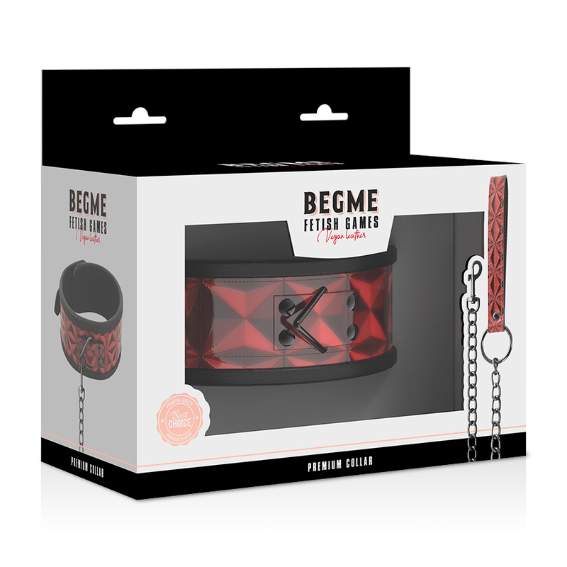 BEGME - COLLARE IN PELLE VEGANA PREMIUM RED EDITION CON FODERA IN NEOPRENE – Collane – foto 7