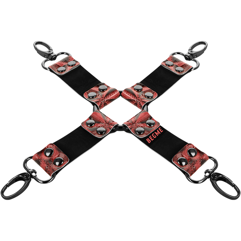 BEGME - CRAVATTA DI MAIALE IN PELLE VEGANA PREMIUM EDIZIONE ROSSA – Sistemare le manette – foto 4