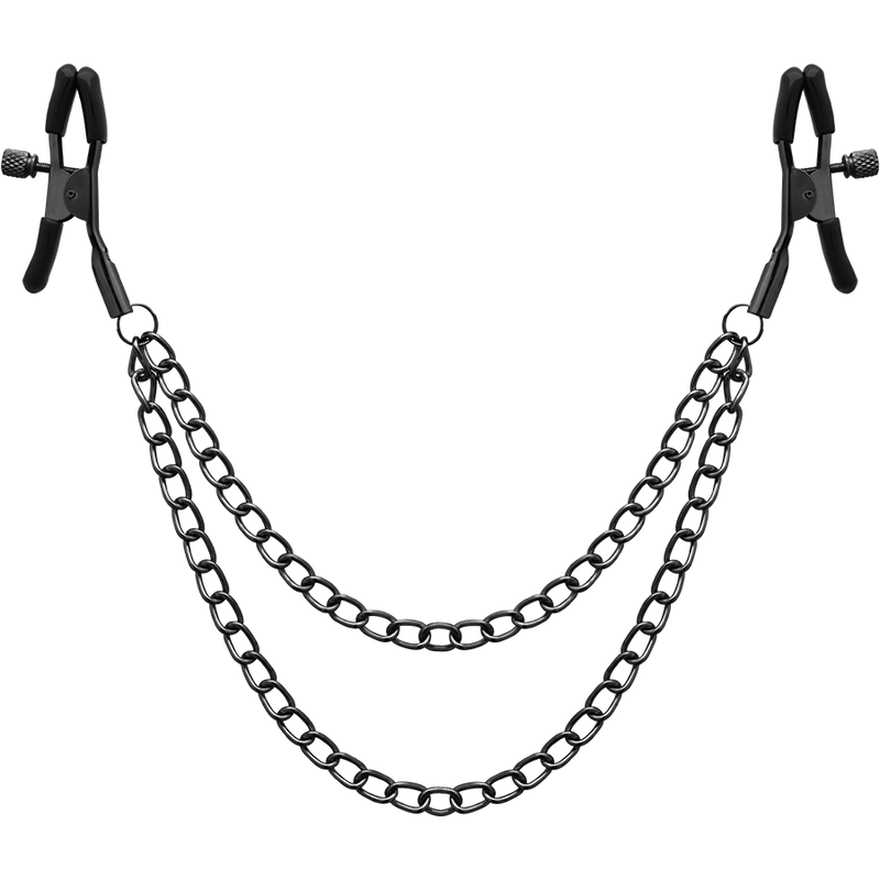 BEGME - CLIP PER CAPEZZOLI RED EDITION CON CATENA – Morsetti per capezzoli per sadomasochismo