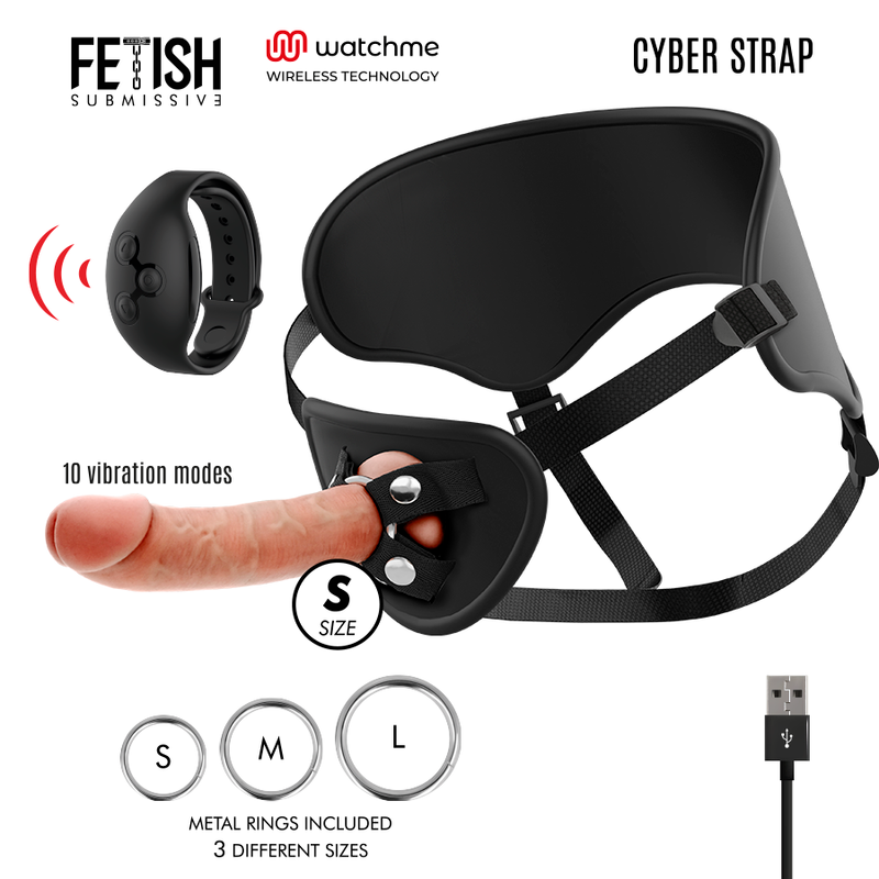 FETISH SUBMISSIVE CYBER STRAP - IMBRAGATURA CON TELECOMANDO TECNOLOGIA DILDO WATCHME S – Telecomando