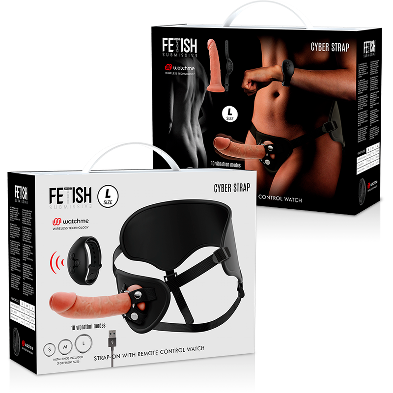 FETISH SUBMISSIVE CYBER STRAP - IMBRAGATURA CON TELECOMANDO TECNOLOGIA DILDO WATCHME L – Telecomando – foto 14