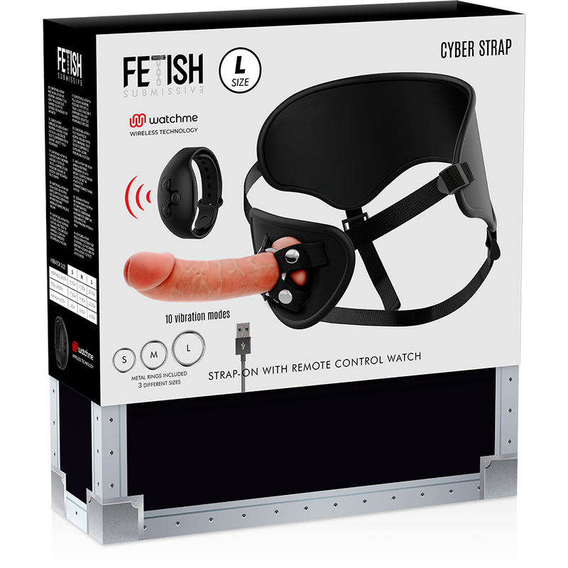 FETISH SUBMISSIVE CYBER STRAP - IMBRAGATURA CON TELECOMANDO TECNOLOGIA DILDO WATCHME L – Telecomando – foto 2