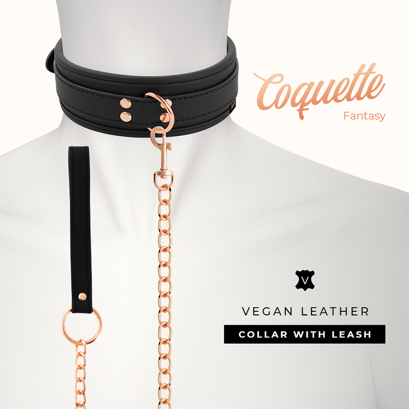 COQUETTE CHIC DESIRE - COLLANA IN PELLE FANTASIA VEGANA CON CINTURINO E FODERA IN NEOPRENE – Collane – foto 2