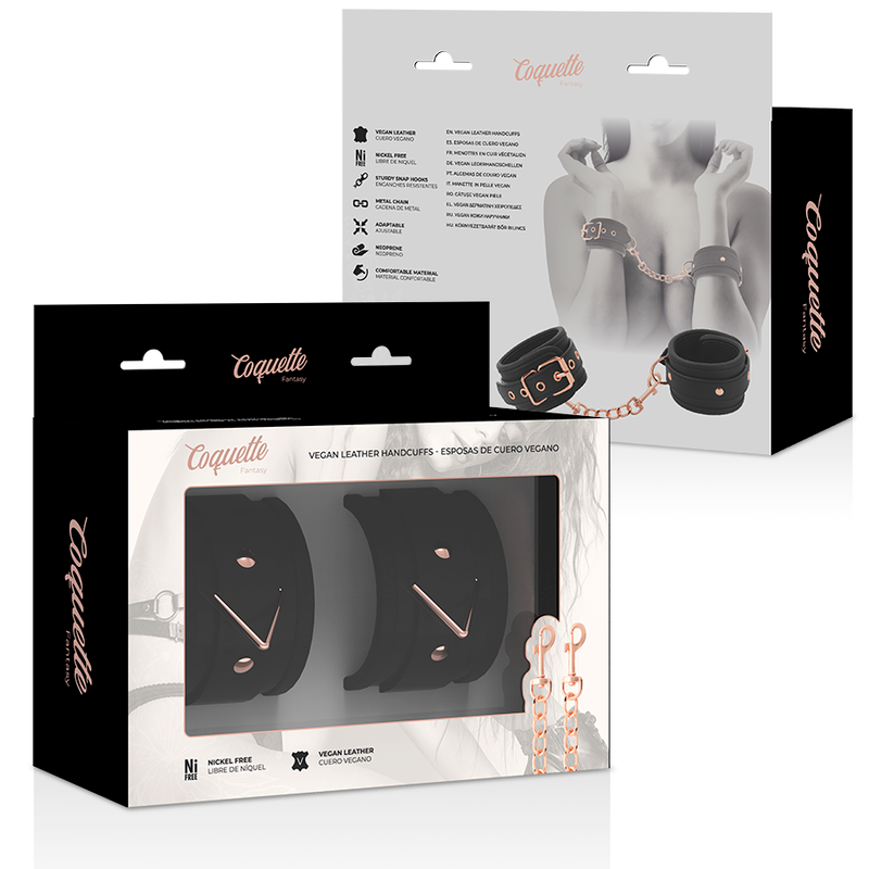 COQUETTE CHIC DESIRE - MANETTE IN PELLE FANTASIA VEGANA CON FODERA IN NOPRENE – Mogli – foto 8