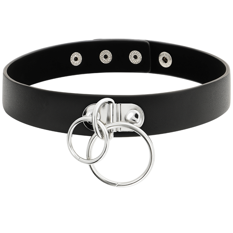 COQUETTE CHIC DESIRE - GIROCOLLO IN PELLE VEGANA CON DOPPIO ANELLO – Collane – foto 3