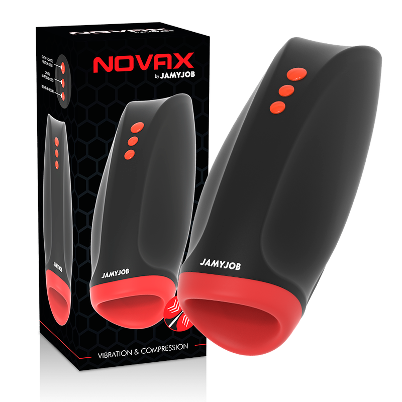JAMYJOB - MASTURBATORE NOVAX CON VIBRAZIONE E COMPRESSIONE – Masturbatore automatico – foto 2