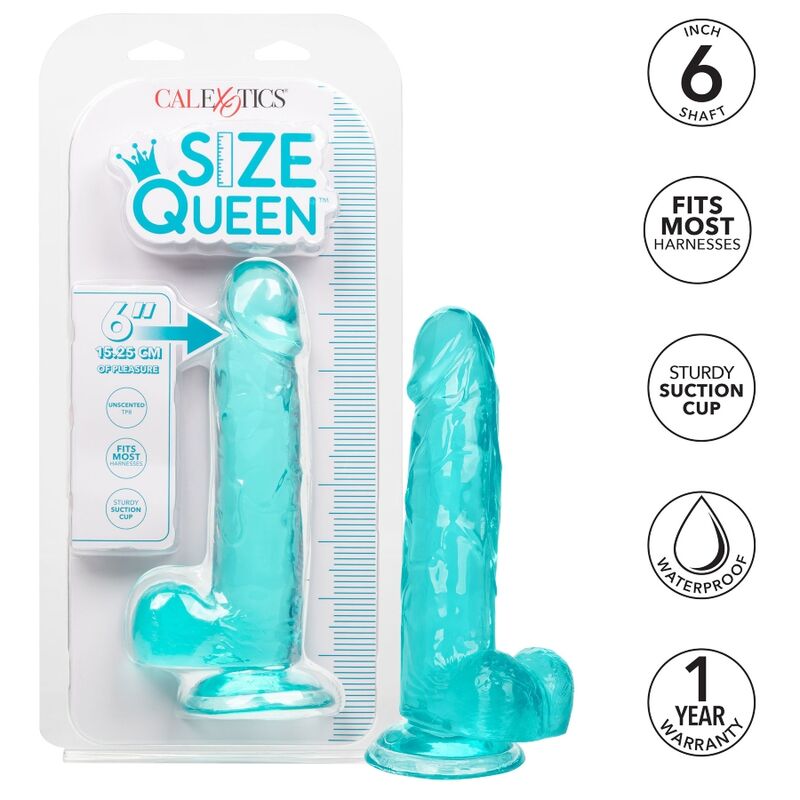 CALEXOTICS - DILDO REGINA TAGLIA BLU 15.3 CM – Falli senza vibrazioni – foto 3