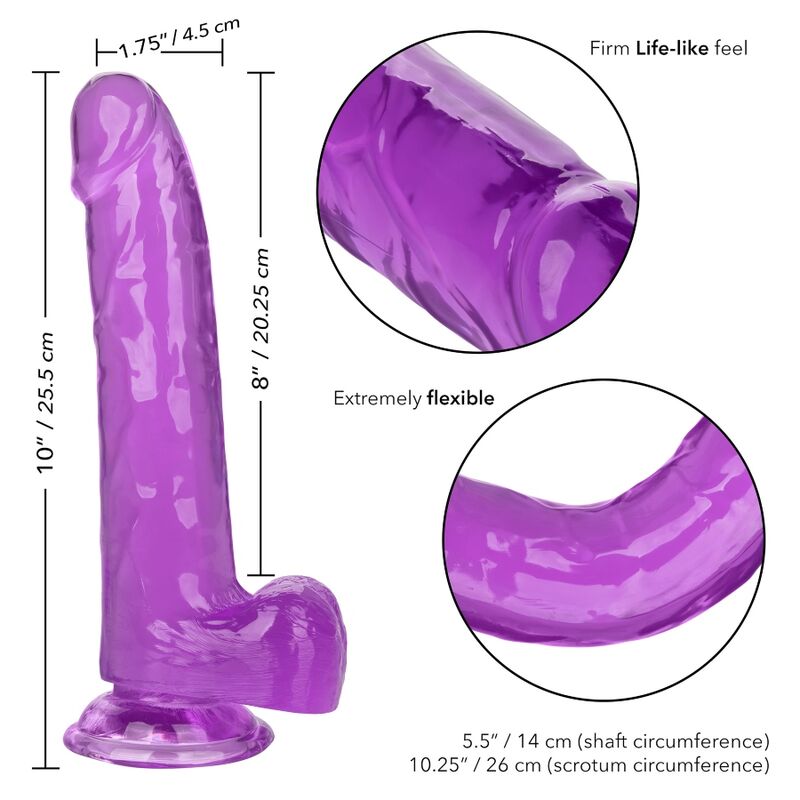 CALEXOTICS - DILDO REGINA TAGLIA VIOLA 20.3 CM – Falli senza vibrazioni – foto 5