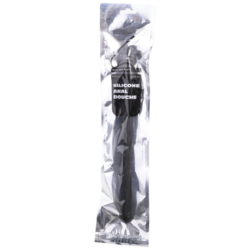 ALL BLACK - DOCCIA ANALE IN SILICONE SISTEMA STOPPER 27 CM – Dildo anali – foto 2