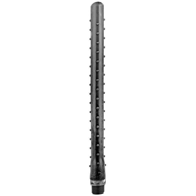 ALL BLACK - DOCCIA ANALE RIGATA IN SILICONE 27 CM – Dildo anali