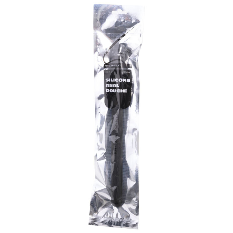ALL BLACK - DOCCIA ANALE RIGATA IN SILICONE 27 CM – Dildo anali – foto 2