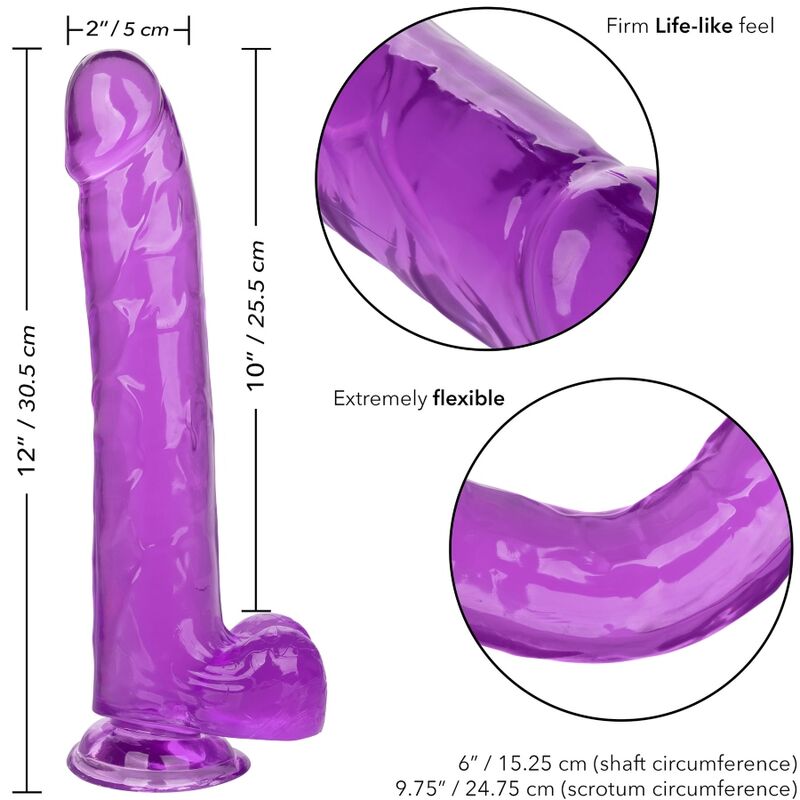 CALEXOTICS - DILDO REGINA TAGLIA VIOLA 25.5 CM – Falli senza vibrazioni – foto 6