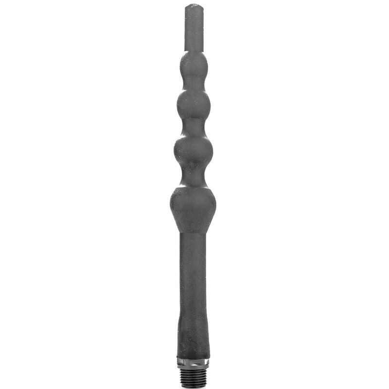 ALL BLACK - DOCCIA ANALE CON PERLINE IN SILICONE 27 CM – Dildo anali