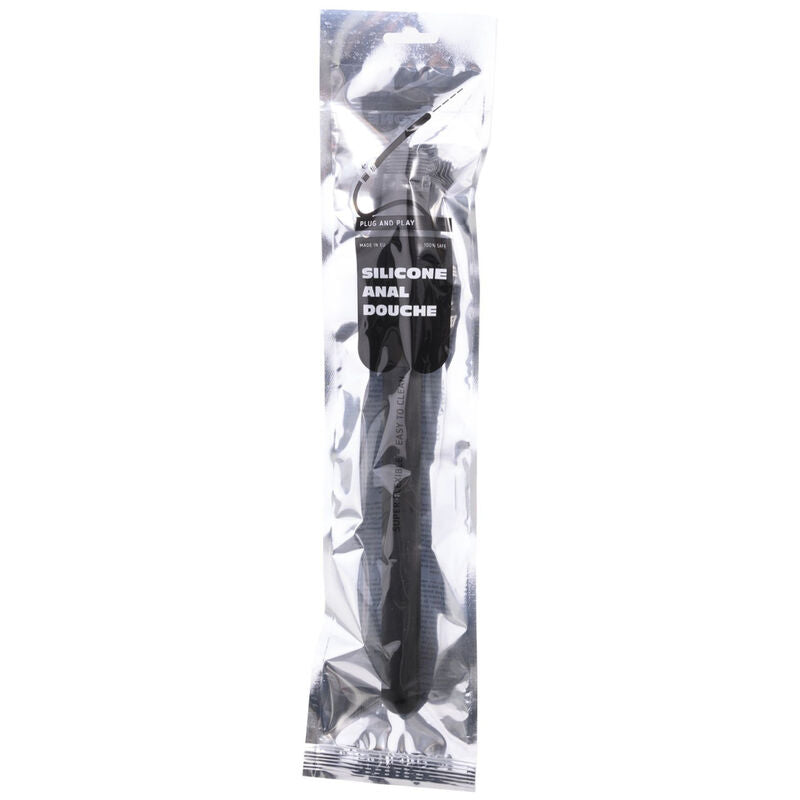 ALL BLACK - DOCCIA ANALE CON PERLINE IN SILICONE 27 CM – Dildo anali – foto 2