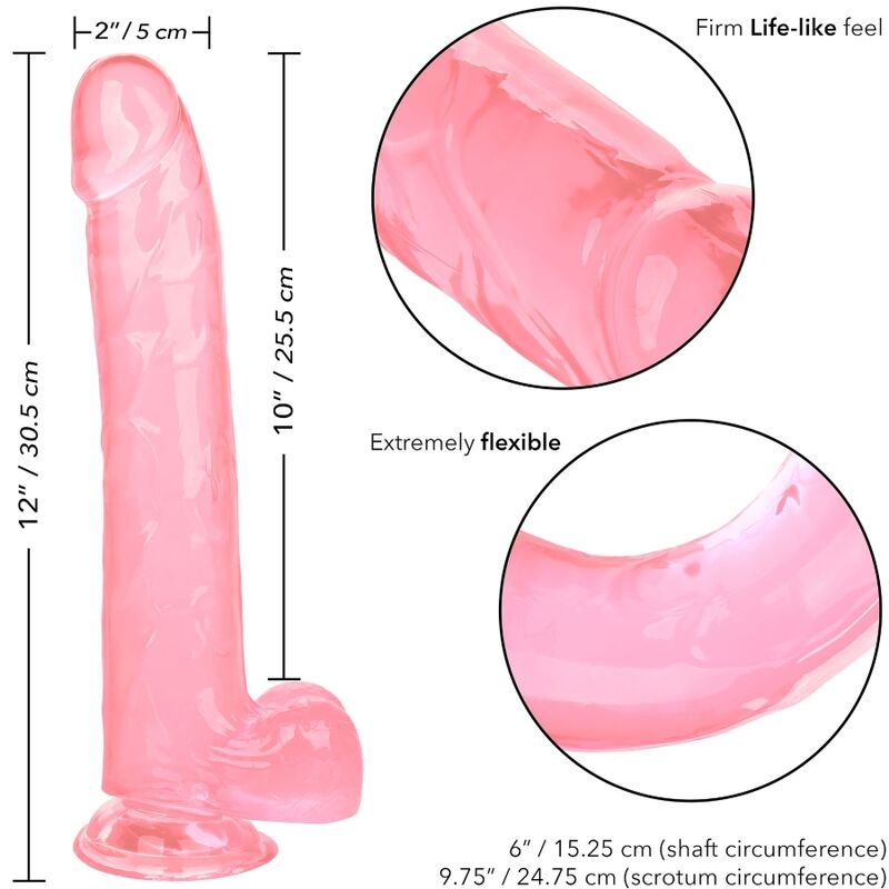 CALEXOTICS - DILDO REGINA TAGLIA ROSA 25.5 CM – Falli senza vibrazioni – foto 6