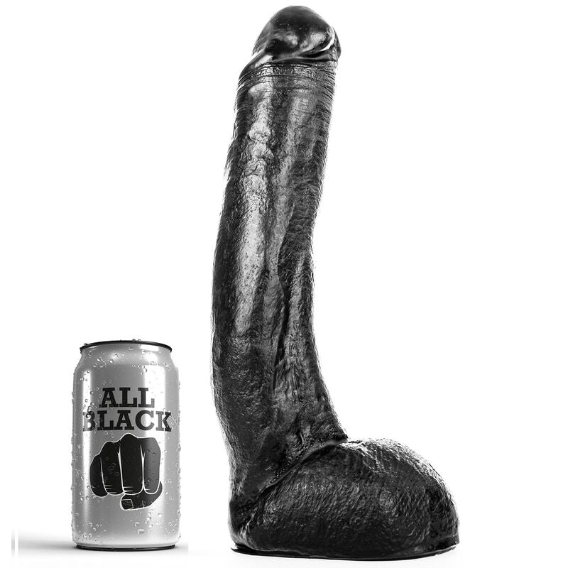 ALL BLACK - DONG 29 CM CURVADO – Peni realistici