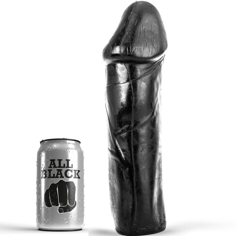 ALL BLACK - DONG 28 CM SENZA TESTICOLI – Peni realistici